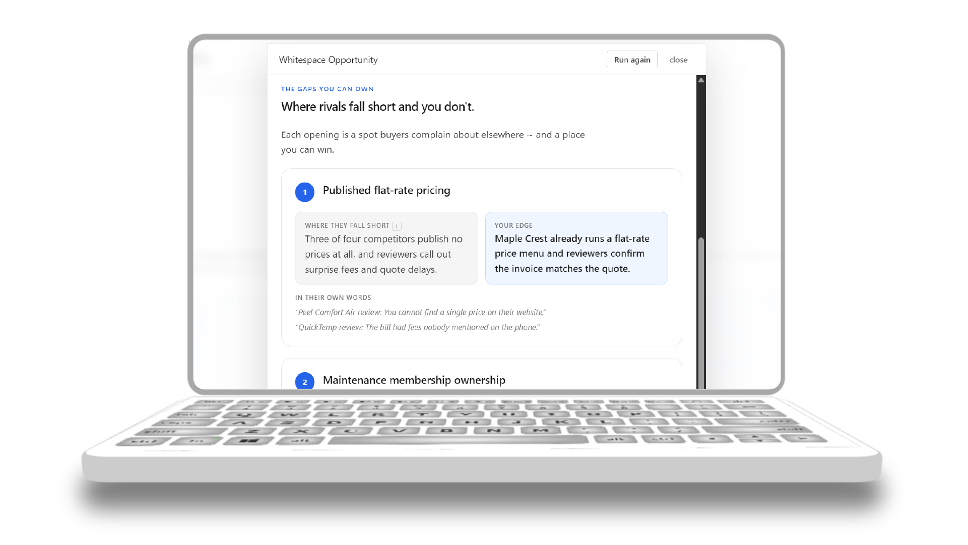The whitespace readout: unserved local demand and what it is worth