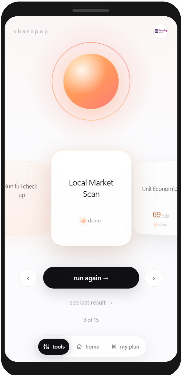 The toolbox in the app ~ marketing, pricing, referrals, and more