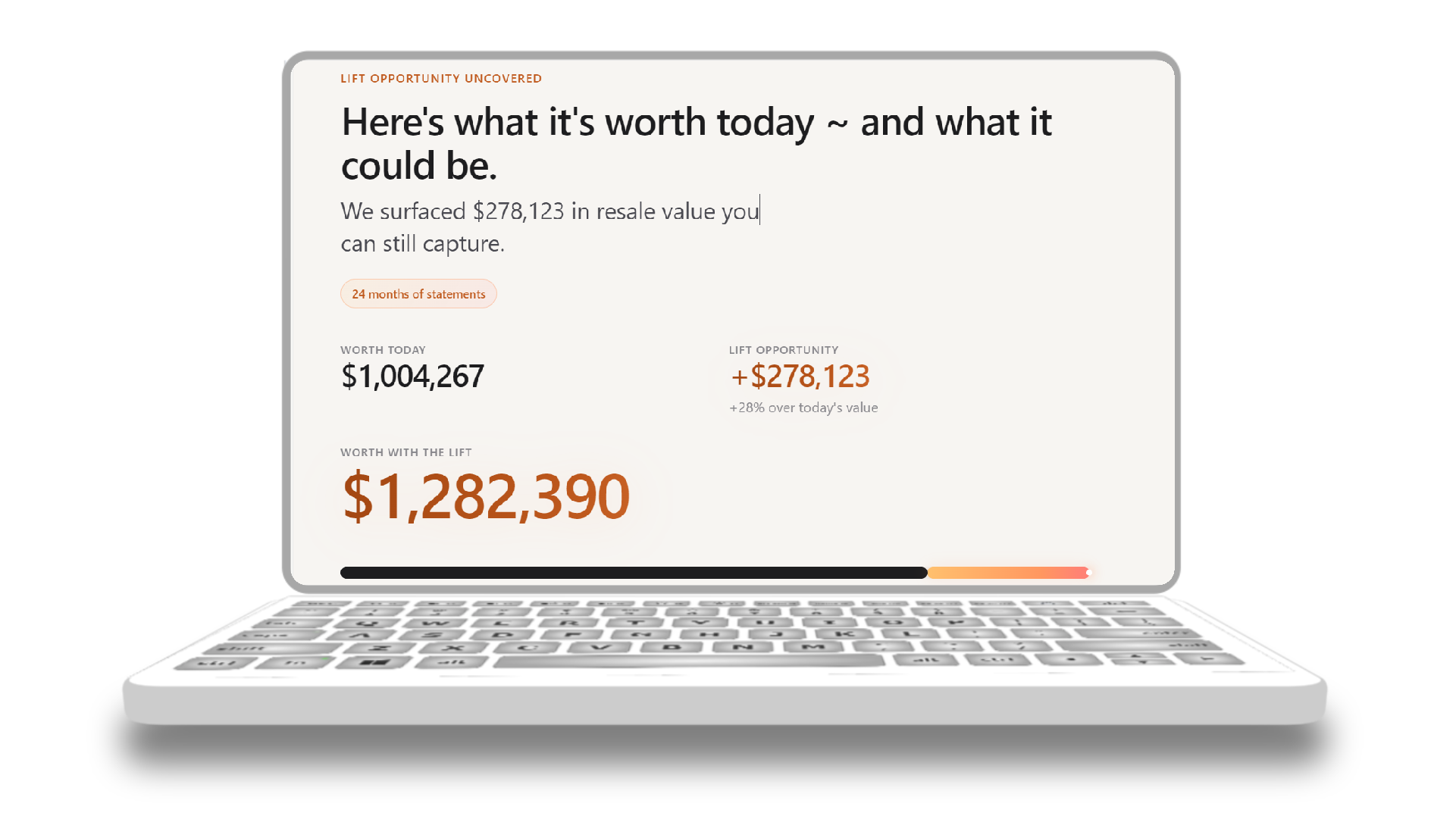 A living business valuation ~ worth today, the lift opportunity, and worth with the lift