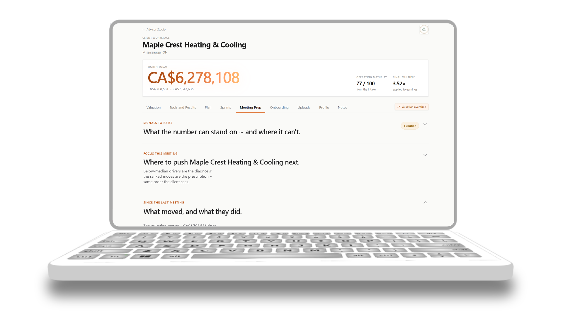 Meeting Prep: what the number can stand on, and where to push next